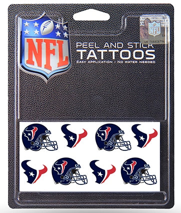 Houston Texans 8-PC Peel and Stick Tattoo Set