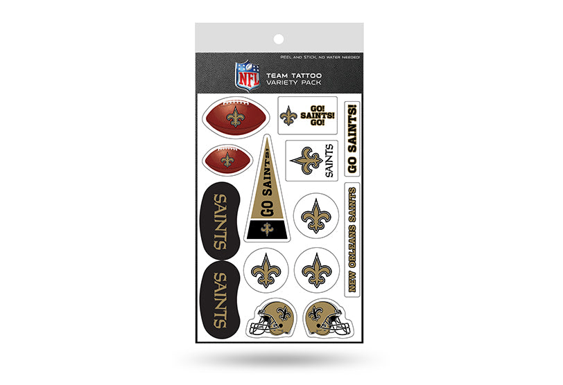 New Orleans Saints Variety Pack Tattoo Set