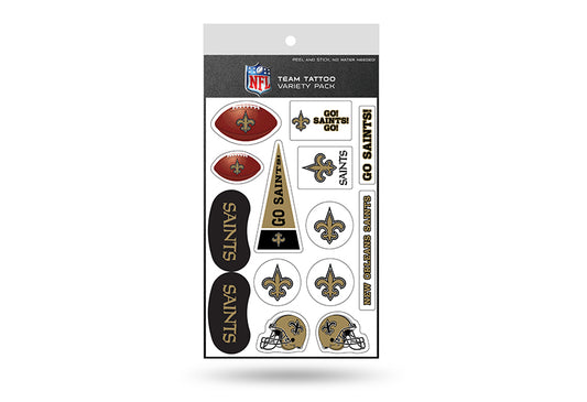 New Orleans Saints Variety Pack Tattoo Set