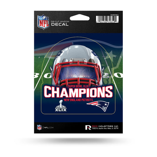 New England Patriots Super Bowl Champs Die Cut Vinyl Decal