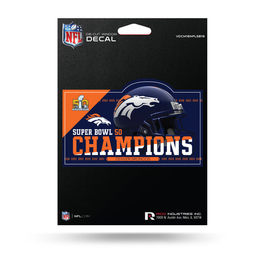 Denver Broncos Super Bowl 50 Champs Die Cut Vinyl Decal