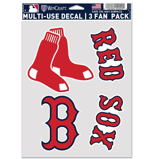 Boston Red Sox 3 Fan Pack Decals