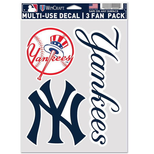 New York Yankees 3 Fan Pack Decals