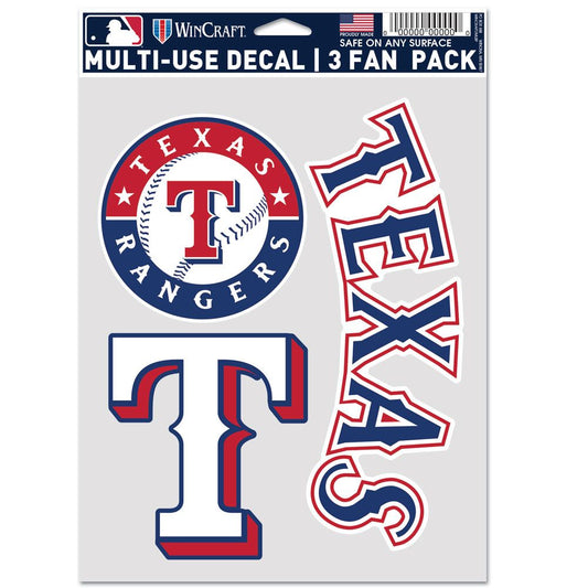 Texas Rangers 3 Fan Pack Decals