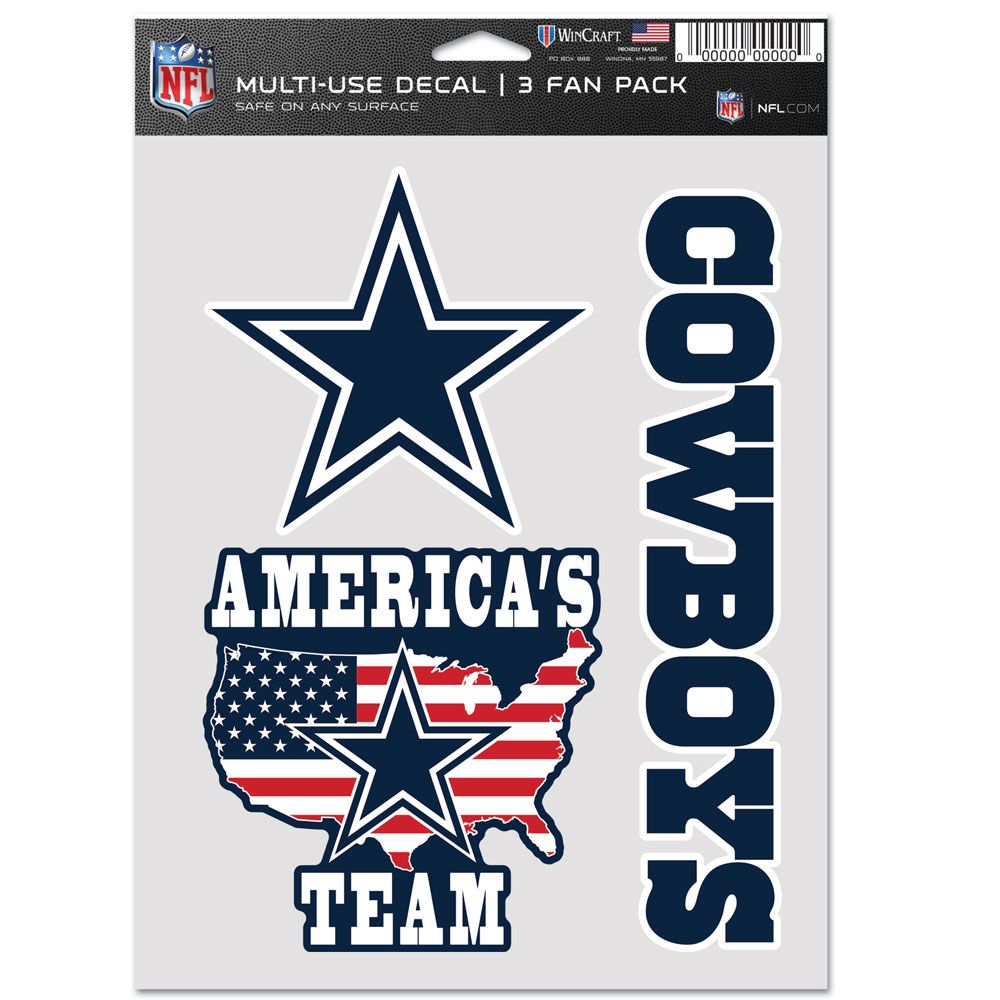 Dallas Cowboys 3 Fan Pack Decals