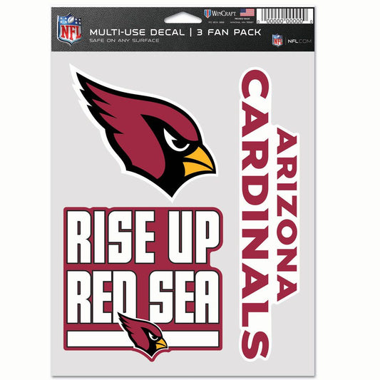 Arizona Cardinals 3 Fan Pack Decals