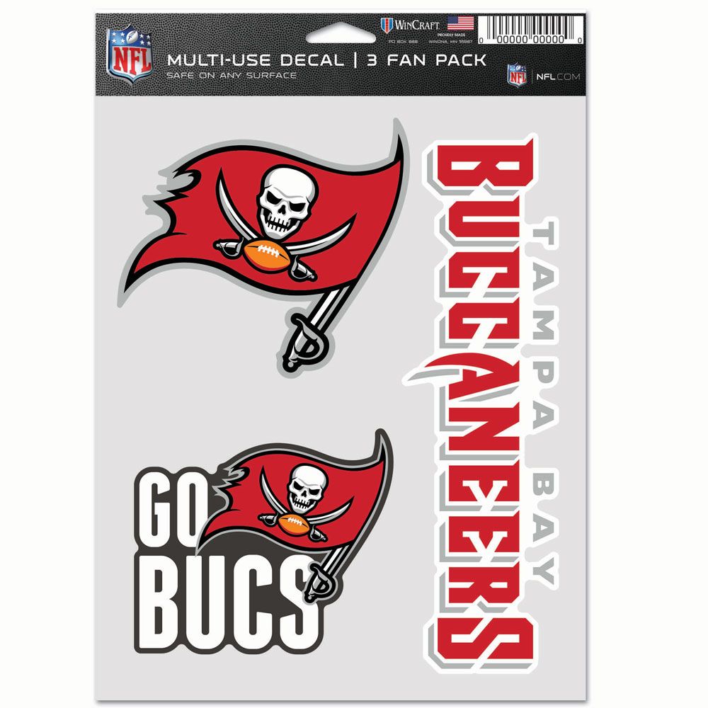 Tampa Bay Buccaneers 3 Fan Pack Decals