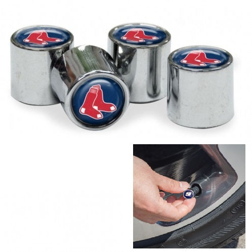 Boston Red Sox Chrome Valve Stem Caps