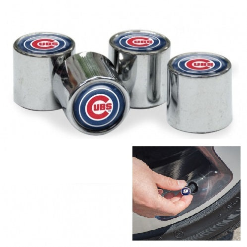 Chicago Cubs Chrome Valve Stem Caps