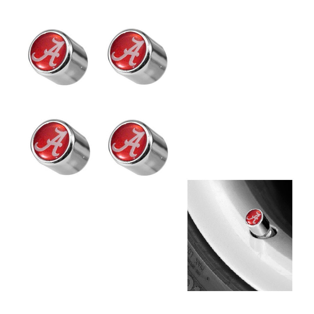 Alabama Crimson Tide Chrome Valve Stem Caps