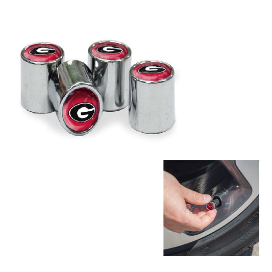 Georgia Bulldogs Chrome Valve Stem Caps