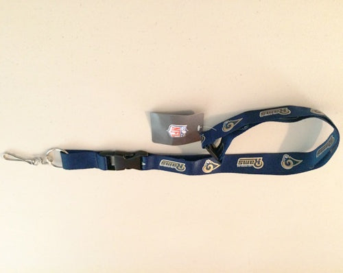 Los Angeles Rams Blue Lanyard With Safety Fastener