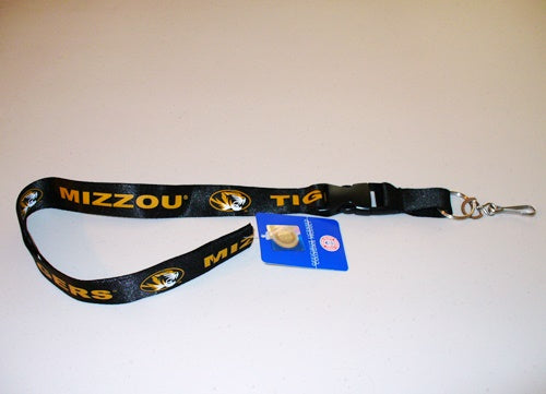 Missouri Tigers Black Lanyard With Safety Fastener