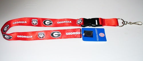 Georgia Bulldogs Lanyard With Safety Fastener