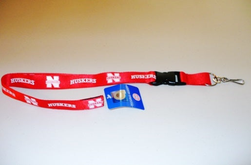 Nebraska Cornhuskers Red Lanyard With Safety Fastener