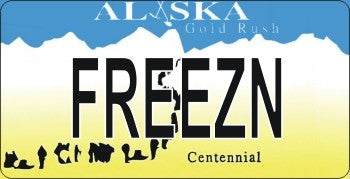 Design It Yourself Alaska State Look-Alike Bicycle Plate #2