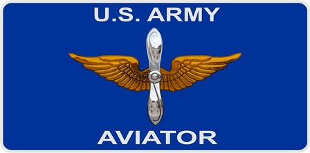 US Army Aviator Photo License Plate