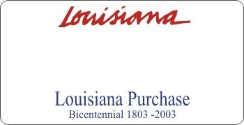 Design It Yourself Custom Louisiana State Look-Alike Plate #2