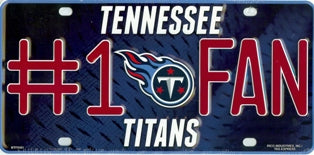 Tennessee Titans #1 Fan License Plate