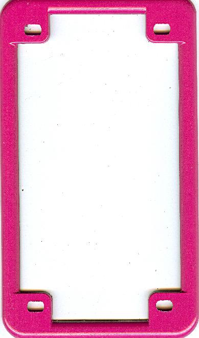 Motorcycle Pink Slim Line License Plate Frame Kit