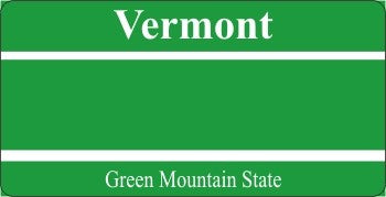 Design It Yourself Custom Vermont State Look-Alike Plate