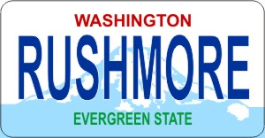 Design It Yourself Washington State Look-Alike Bicycle Plate #2