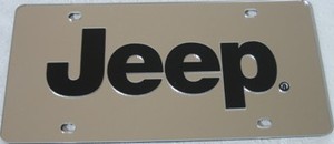 Jeep Silver Laser Cut License Plate